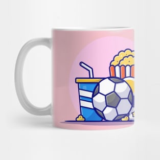 Watching Soccer Match Cartoon Vector Icon Illustration Mug